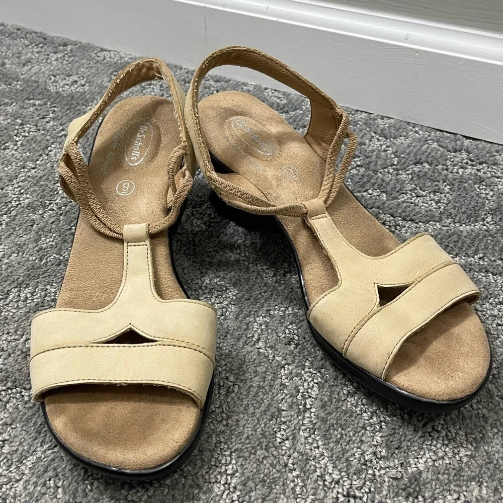 Dr. Scholl’s Double Air-Pillo Low Heel Sandals Size 9